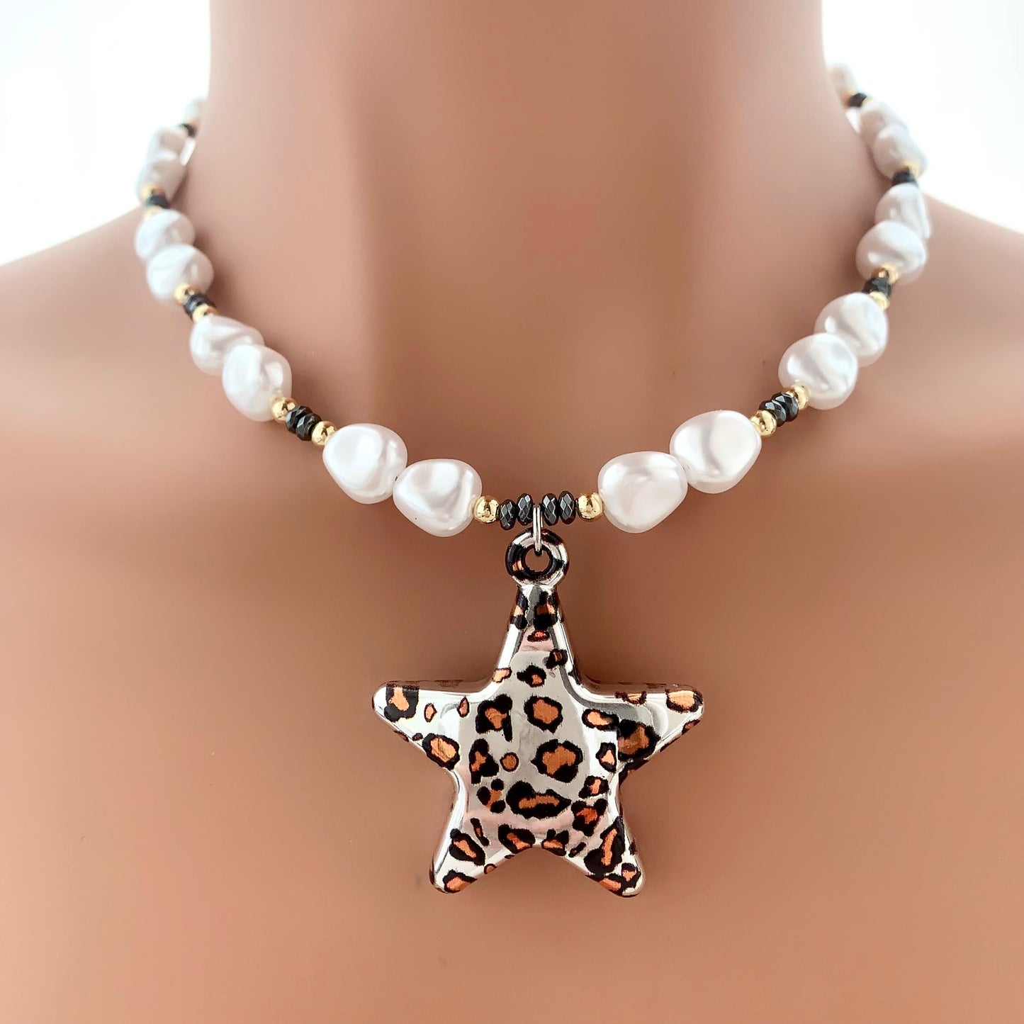 Leopard Star Pendant Necklace