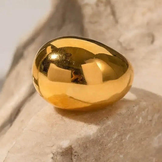 Half Drop Gold Ring