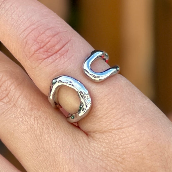 Double Rope Ring Silver