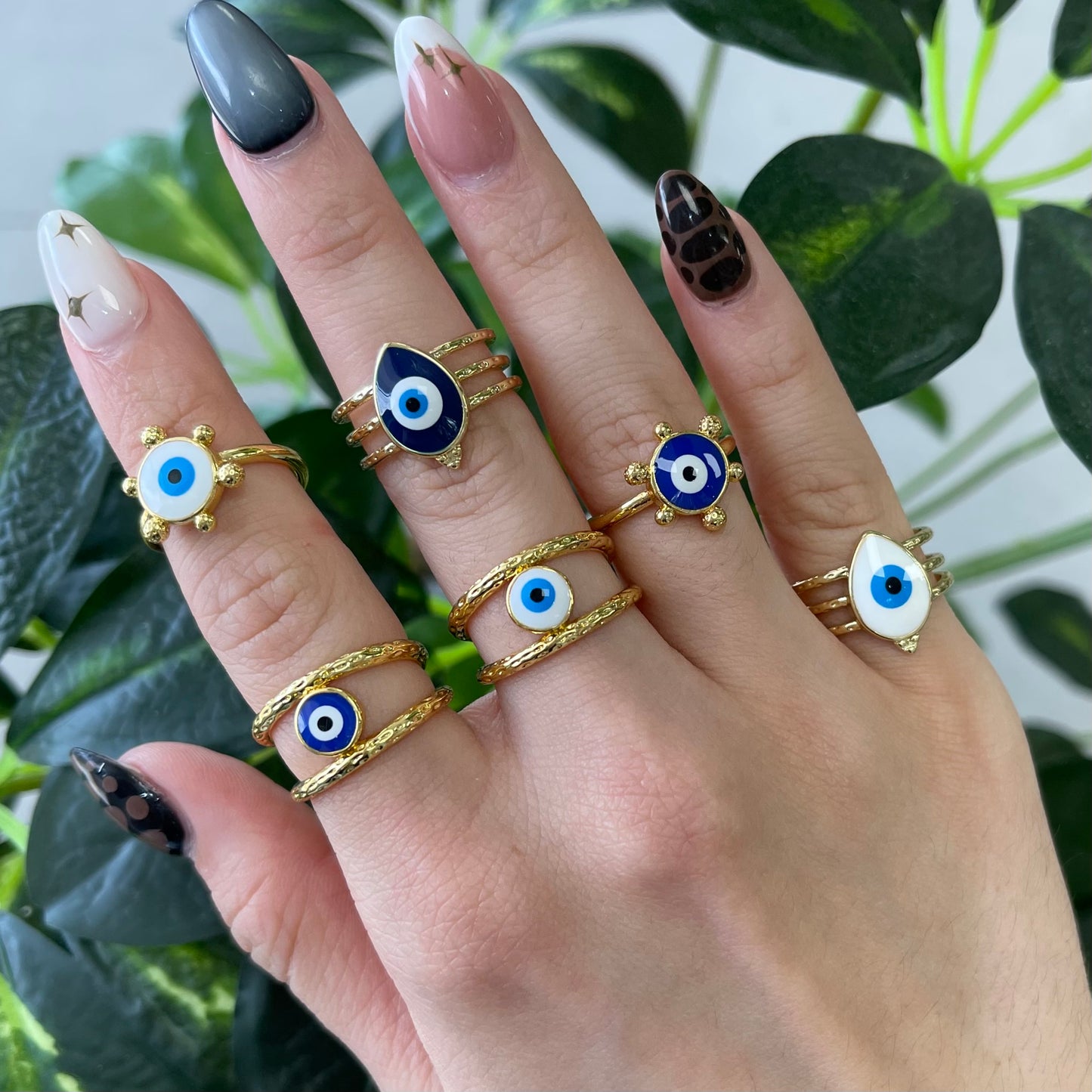 Drop Navy Blue Evil Eye