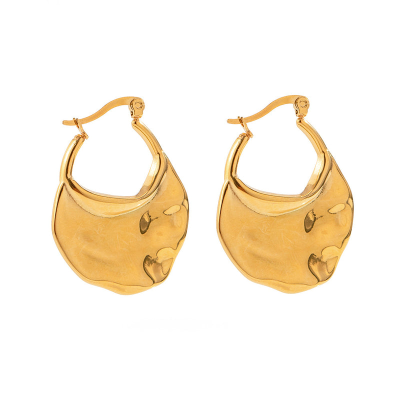 Disc Gold Earrings