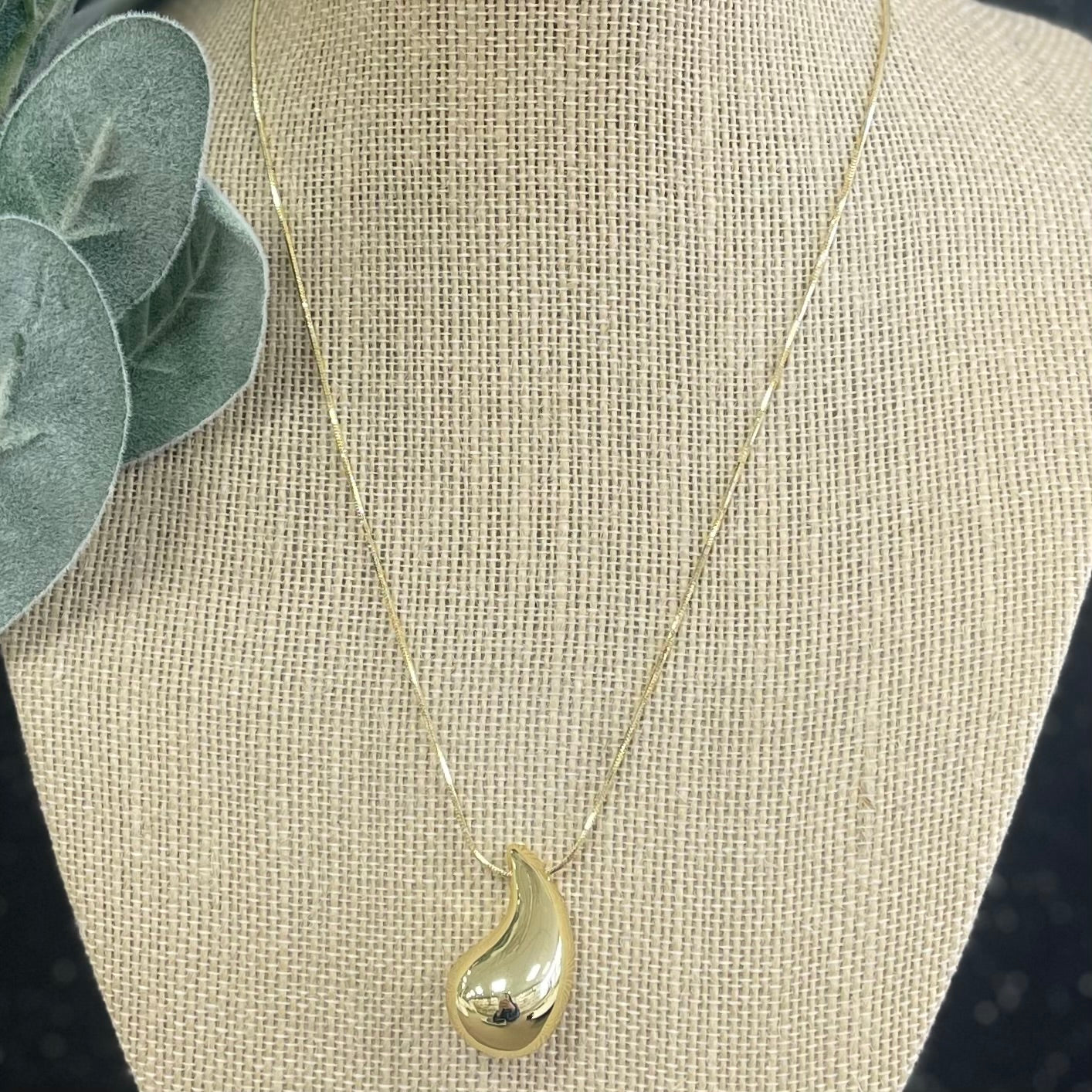 Mid Drop Gold Necklace