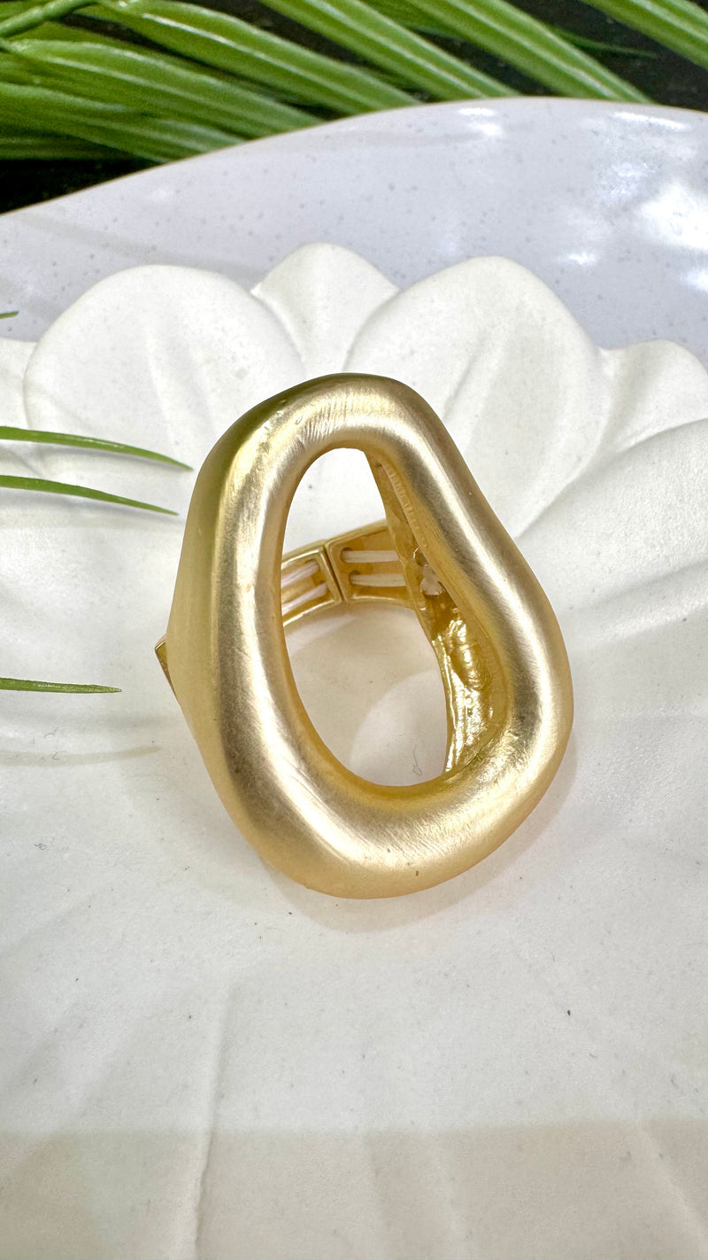 Open Oval Gold Ring