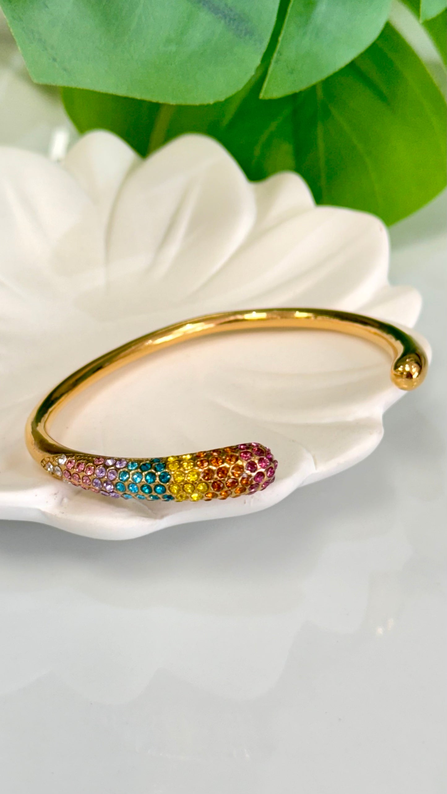 Half Multicolor Gold Bracelet