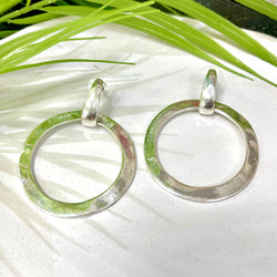 Circle Silver Earrings