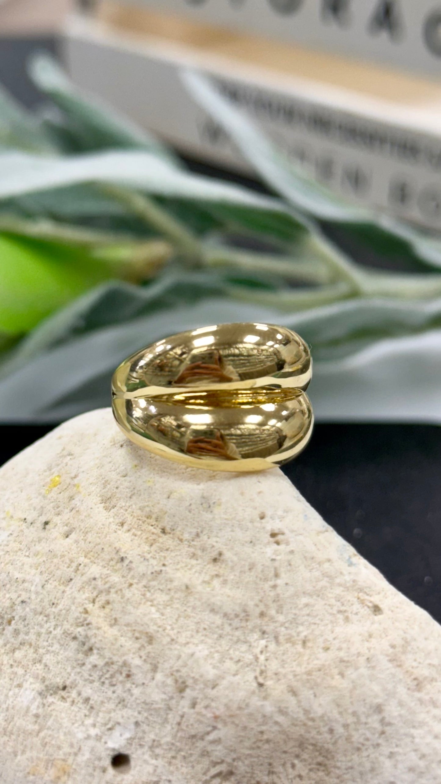 Double Bold Gold Ring