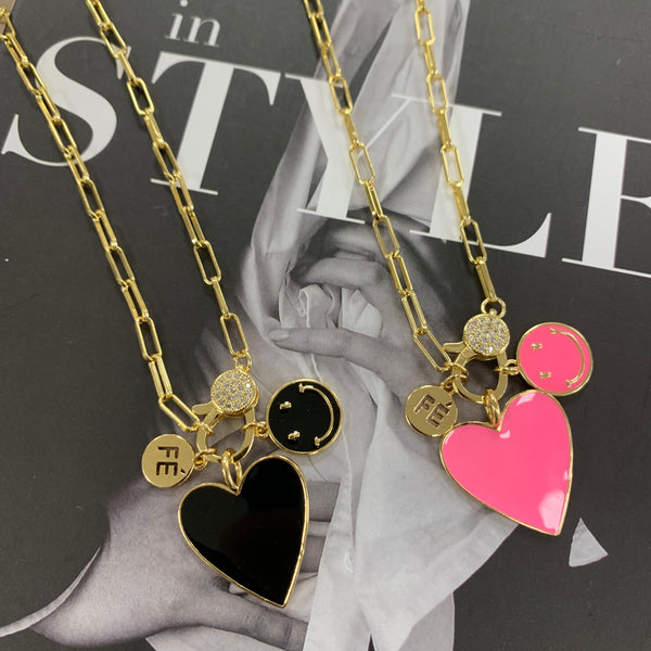 Fe Heart Smile Necklace