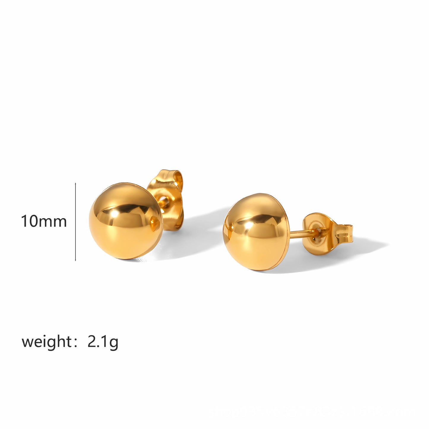 Stud Globe Gold Earrings