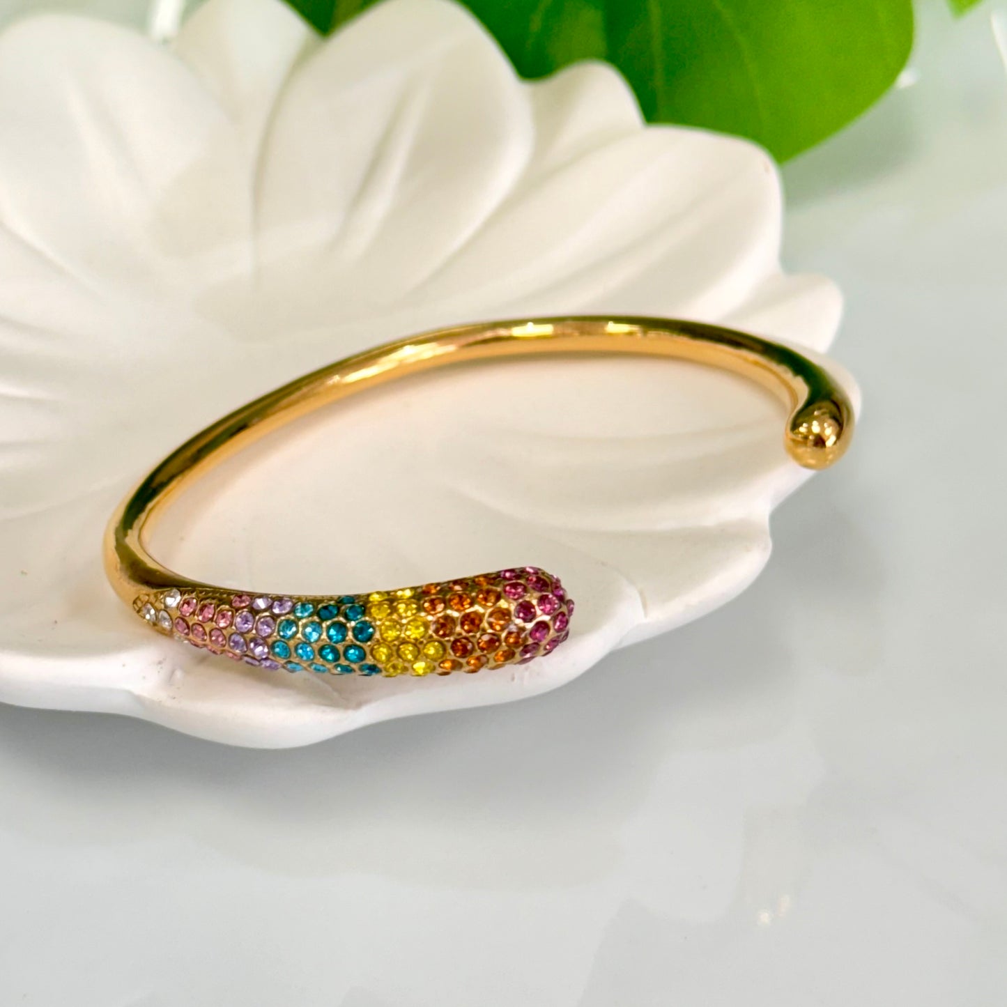 Half Multicolor Gold Bracelet