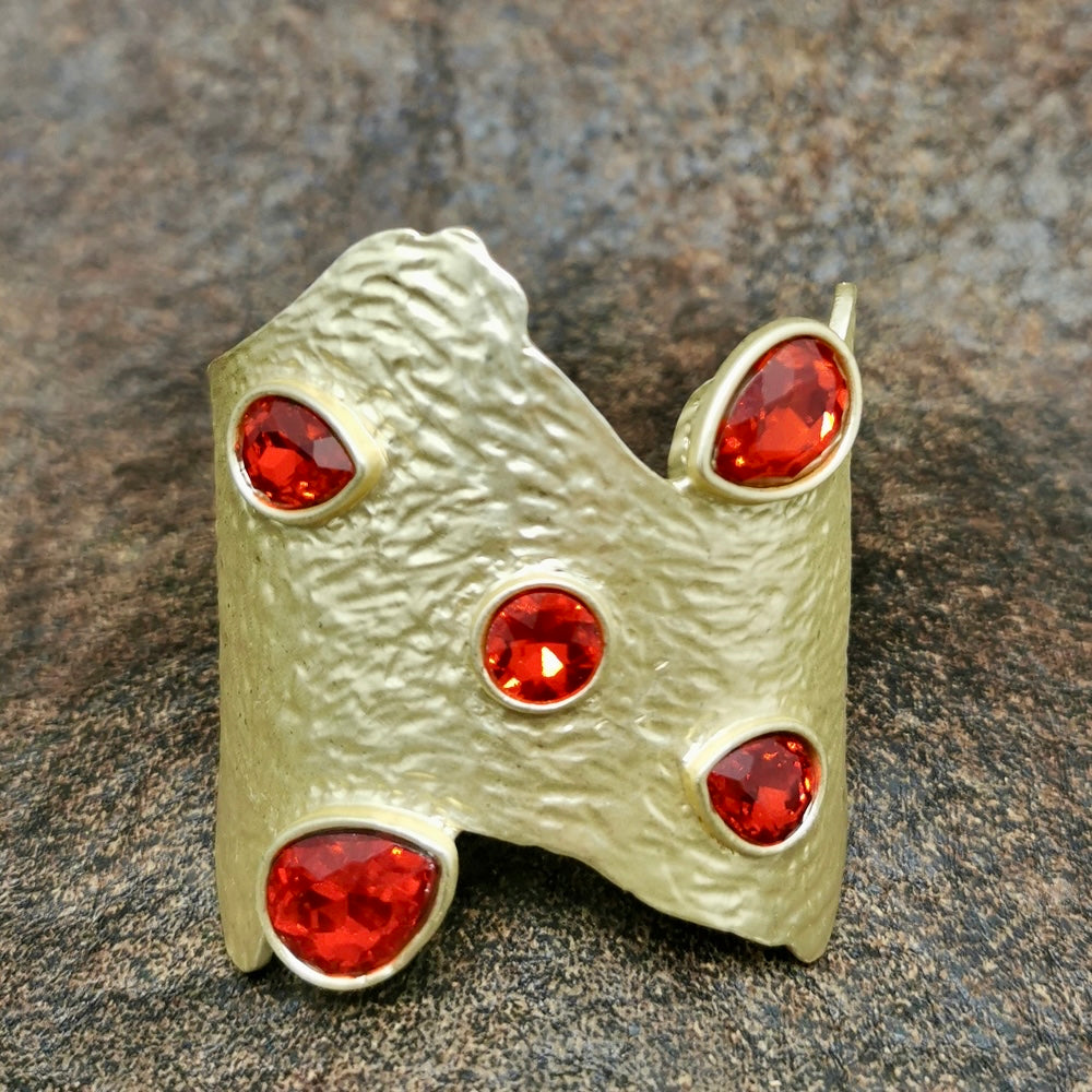 Slash Red Quartz Cuff