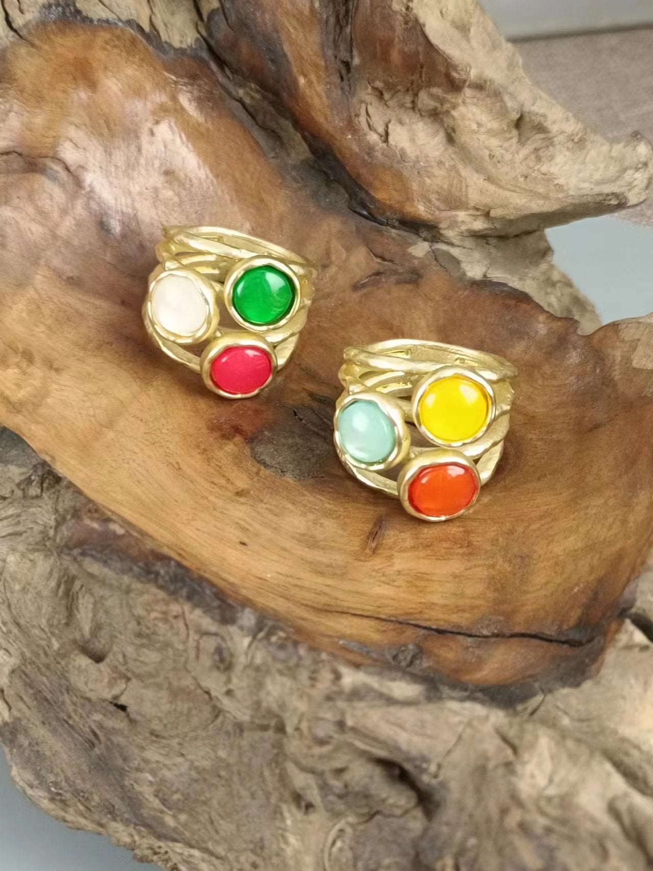 Candy Colors Red Gold Ring