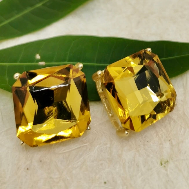 Citrine Gold Earring