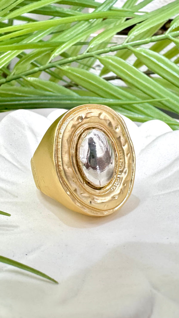 Two Tone Ovals Ring