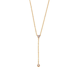 Clear Longer Gold Necklace