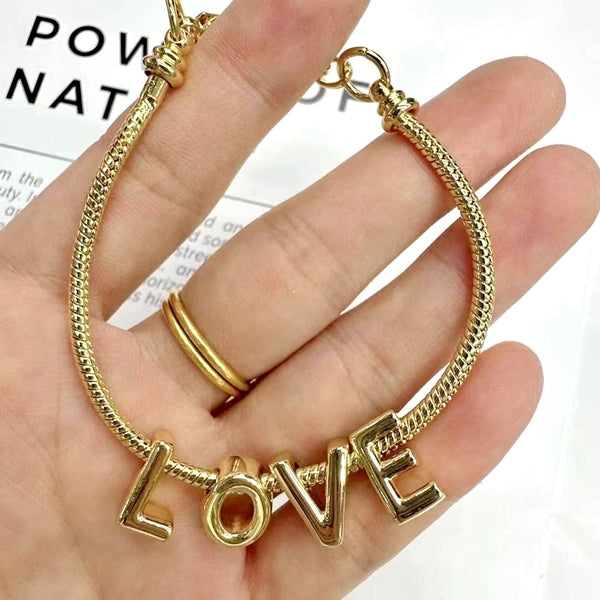 Love Cord Gold Bracelet