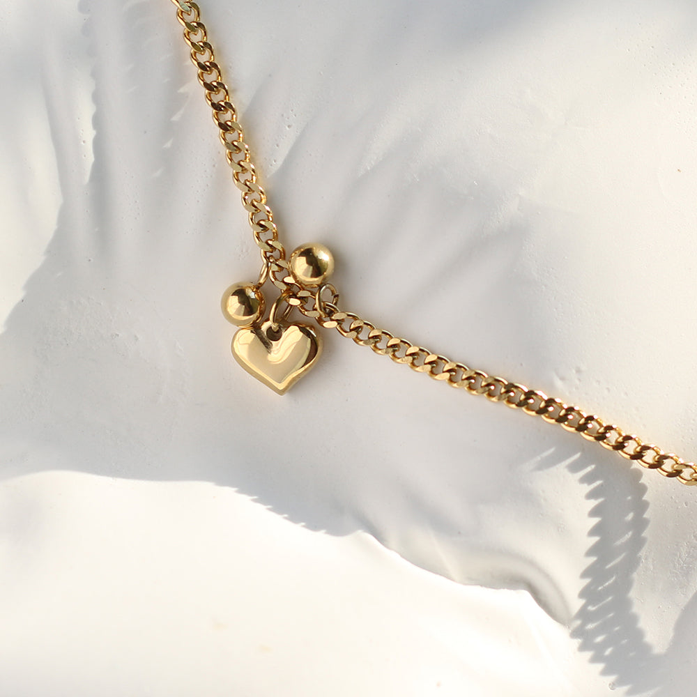 3 Heart Gold Necklace