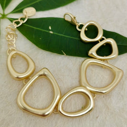 Multi Shape Long Gold Bracelet