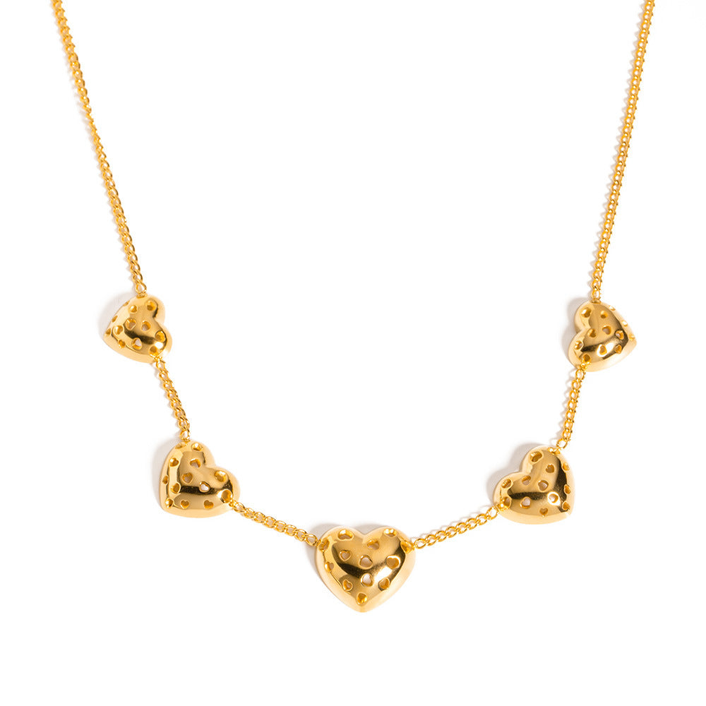 Heart Points Gold Necklace