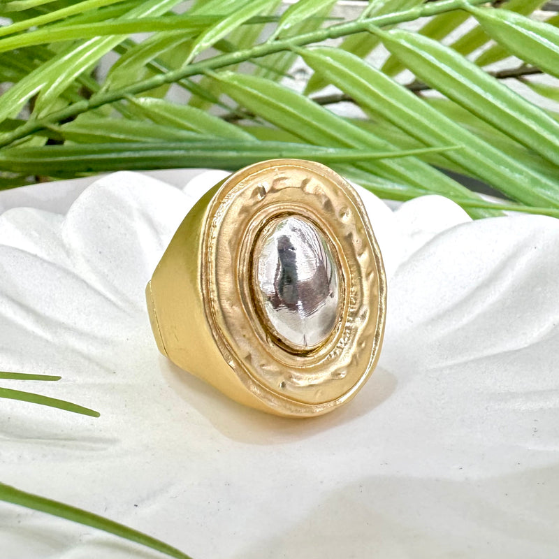 Two Tone Ovals Ring