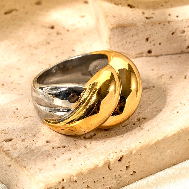 Slice Two Tone Ring