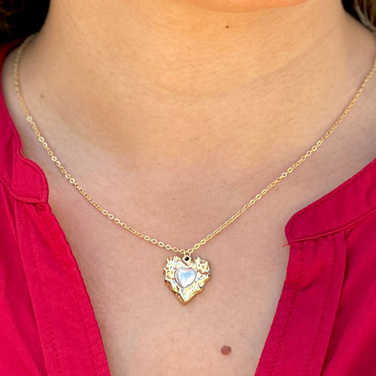 Heartbead Gold Necklace