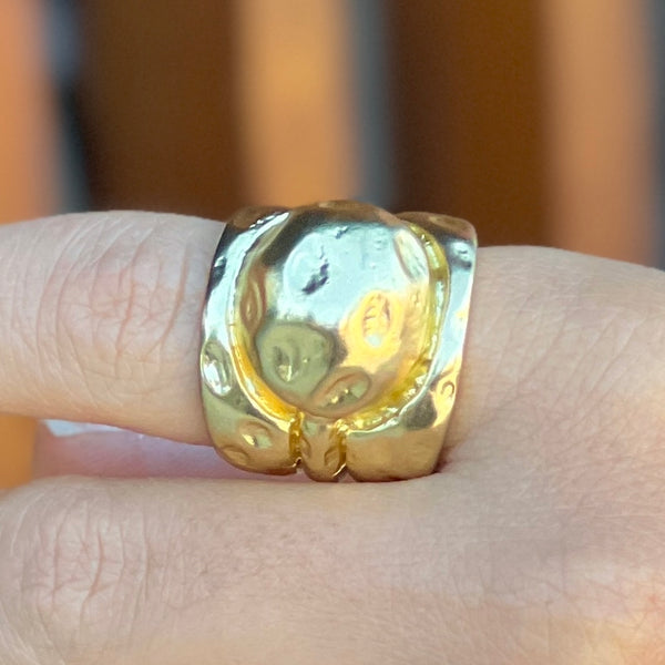 Ring Gold Big Solid Ball