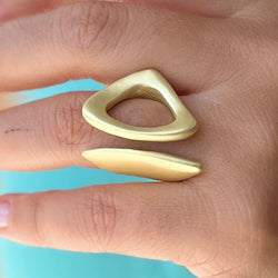 Ring Gold With Open Triangle