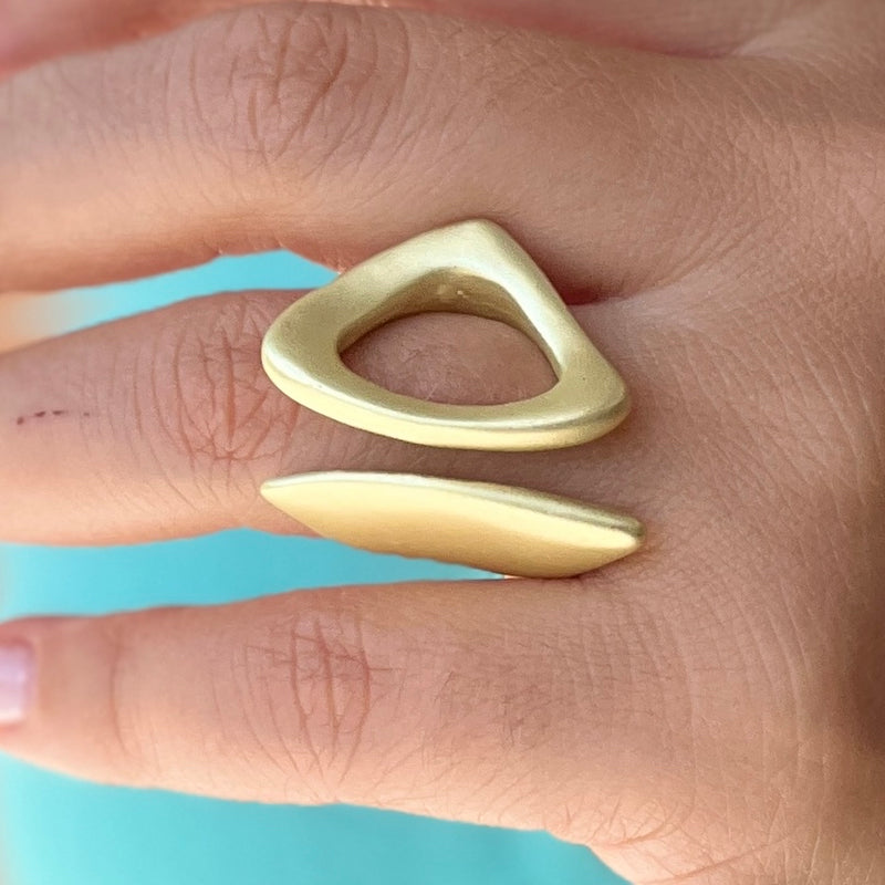 Ring Gold With Open Triangle