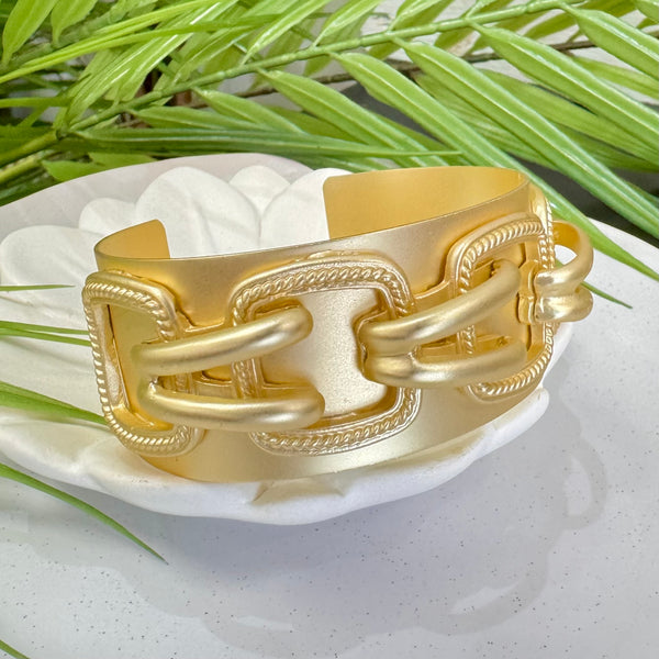 Cuff Chain Gold Bracelet