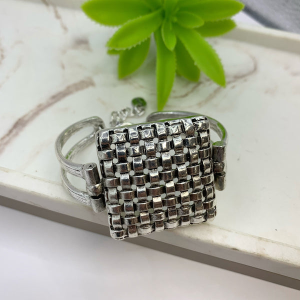 Knit Silver Bracelet