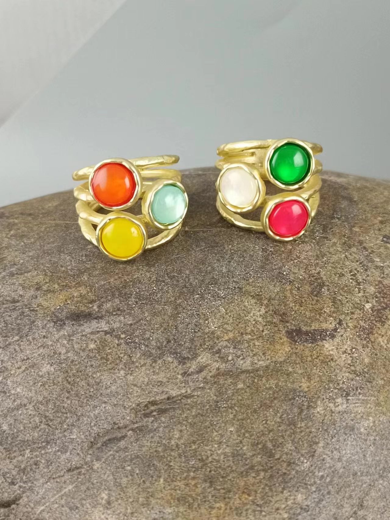 Candy Colors Red Gold Ring