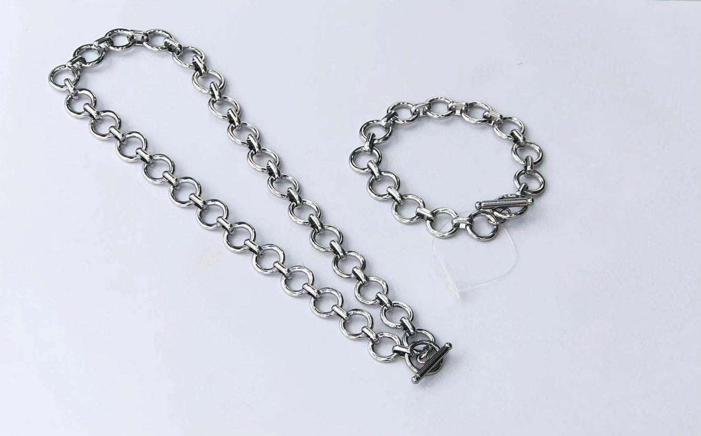 Round Chain Silver Necklace