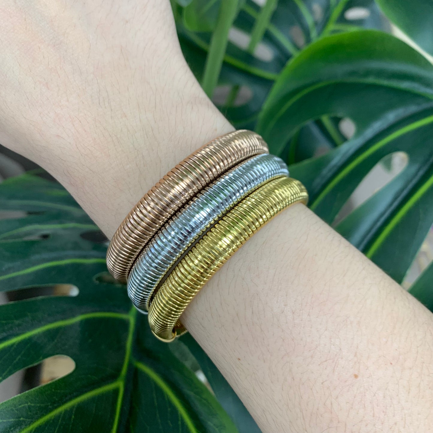 Thin Spring Gold Bracelet