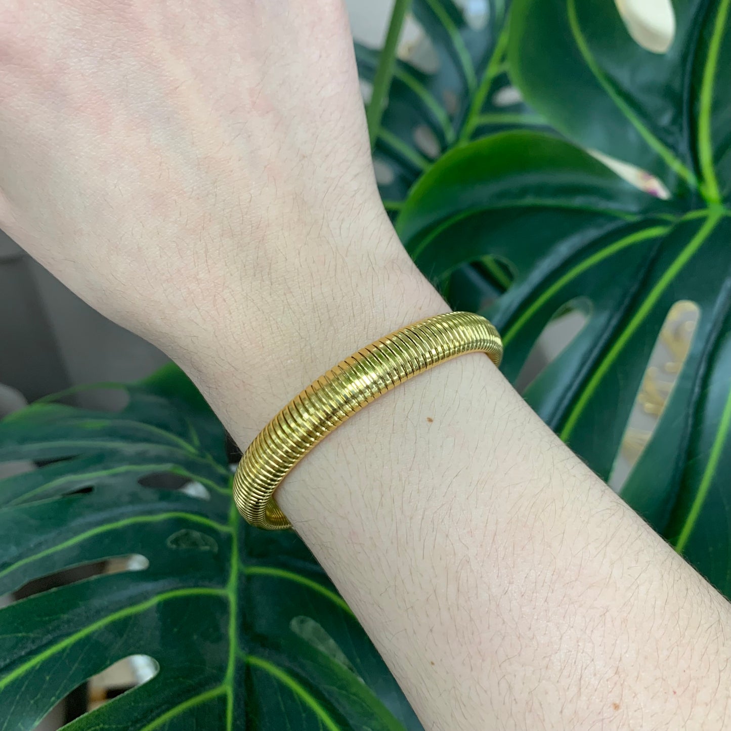 Thin Spring Gold Bracelet