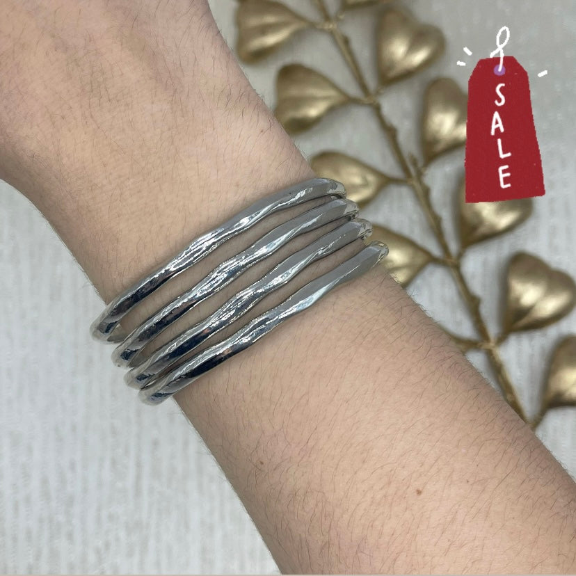 Silver Stack Bangles