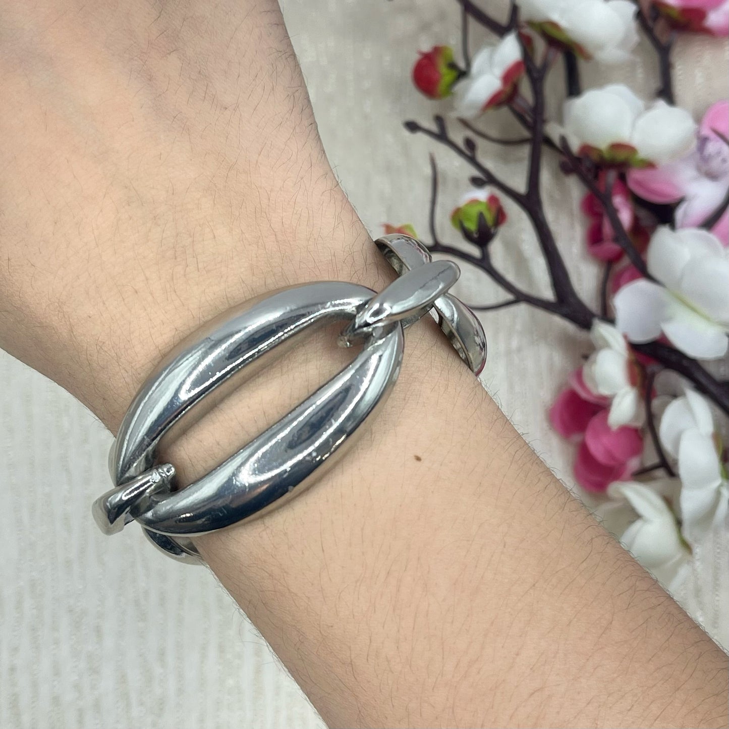 Oval Bracelet Silver Plated