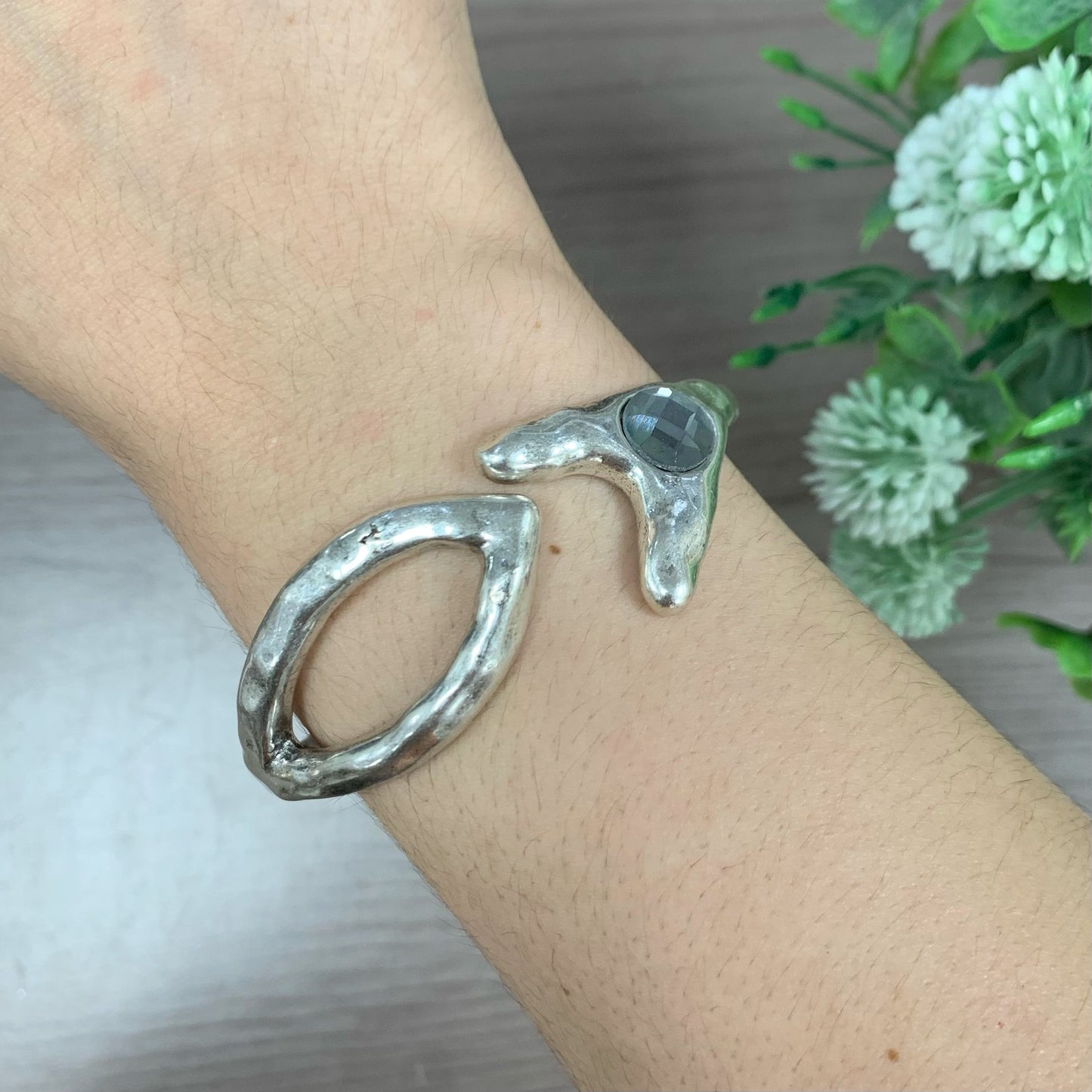 Grey Fish Silver Bracelet