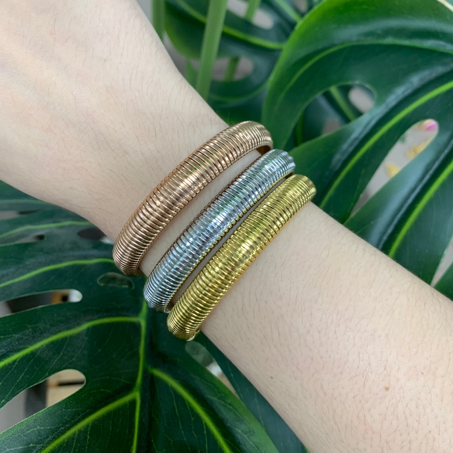 Thin Spring Gold Bracelet