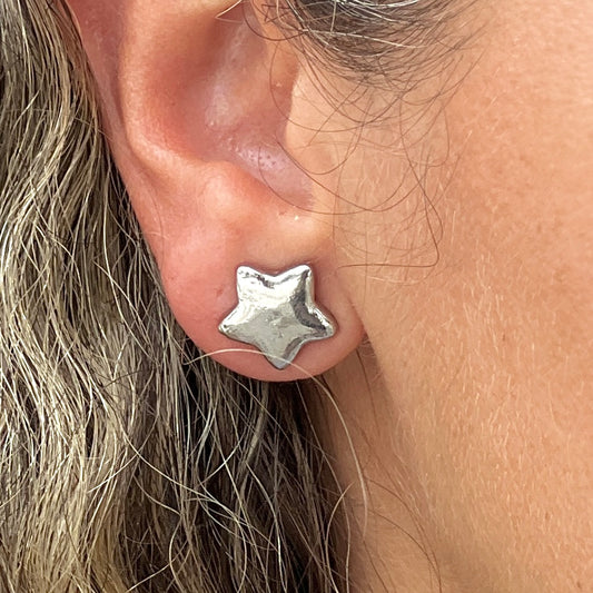 Silver Star Earrings