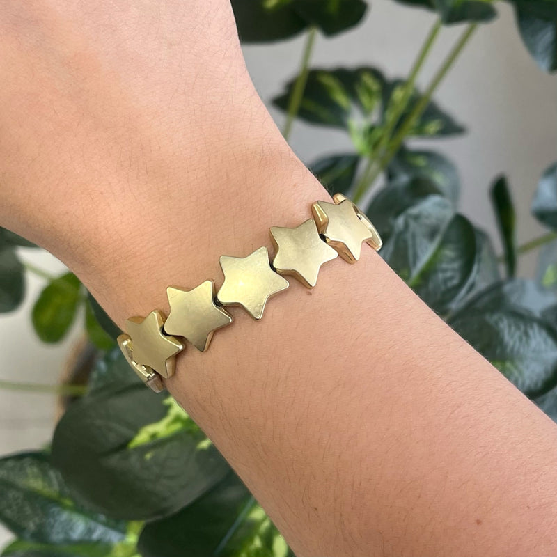 Gold Star Line Bracelet