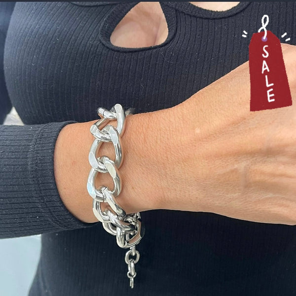 Circular Chain Silver Plated Bracelet