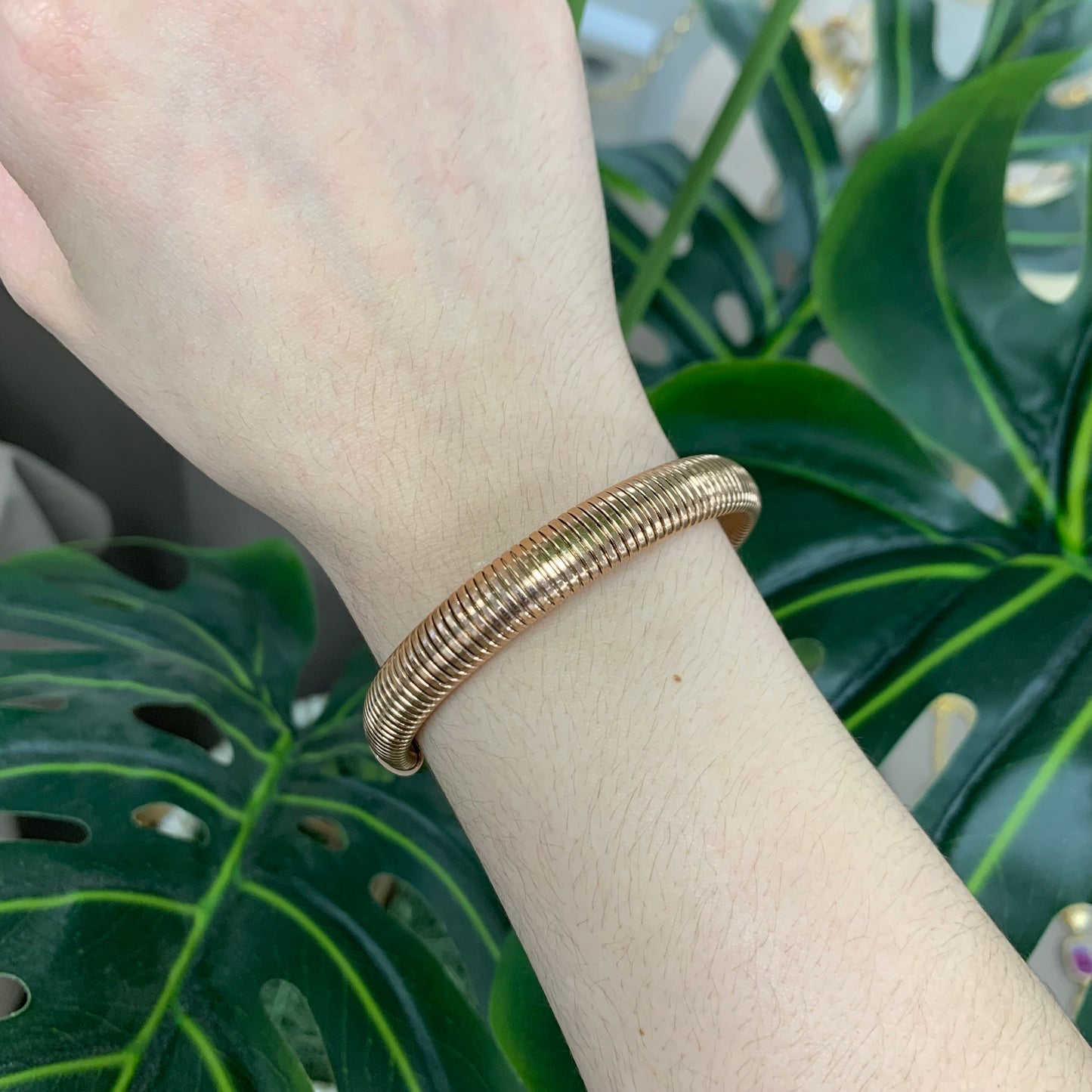 Thin Spring Rose Gold Bracelet