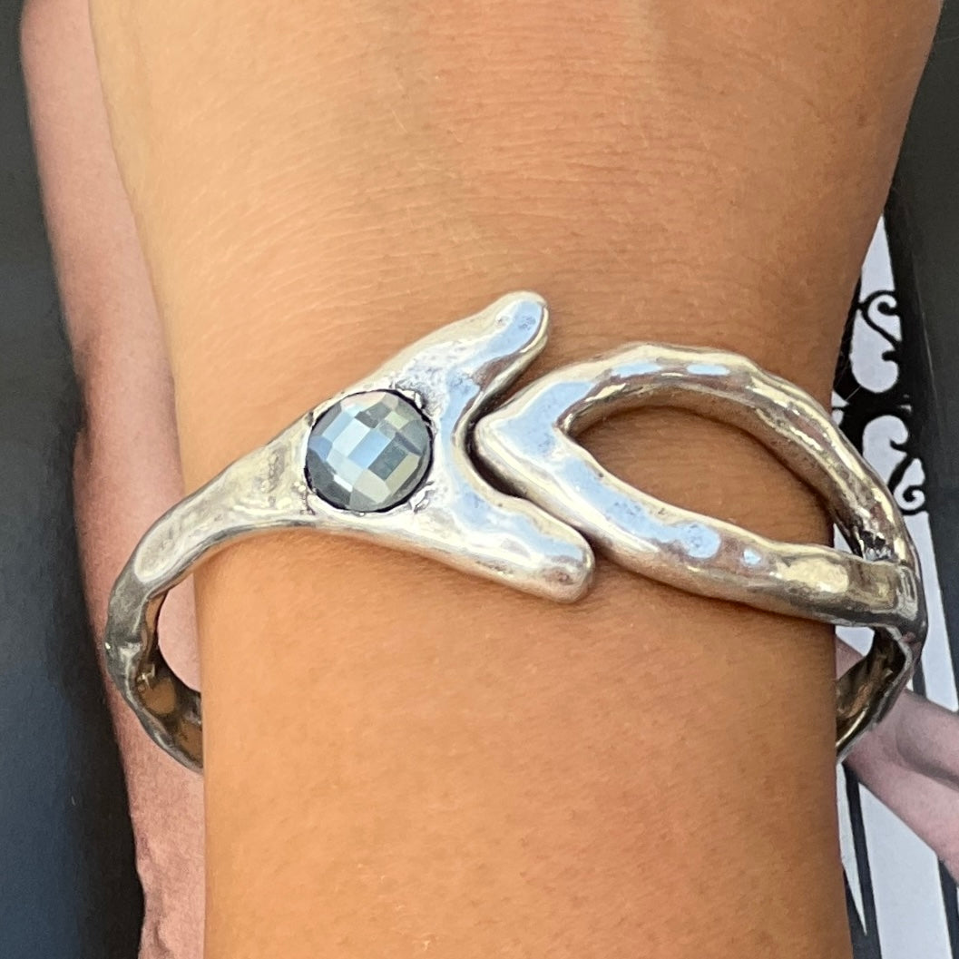 Grey Fish Silver Bracelet