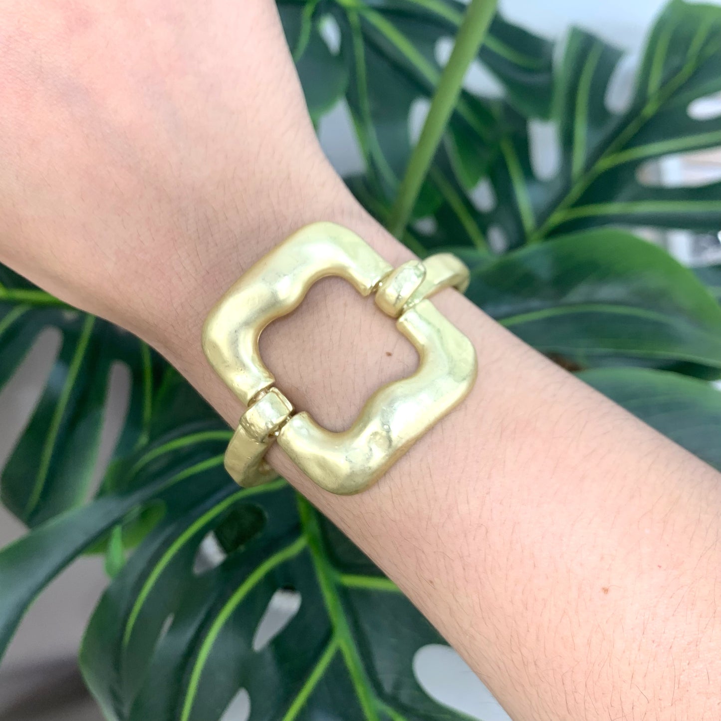 Square with Spring Gold Bracelet