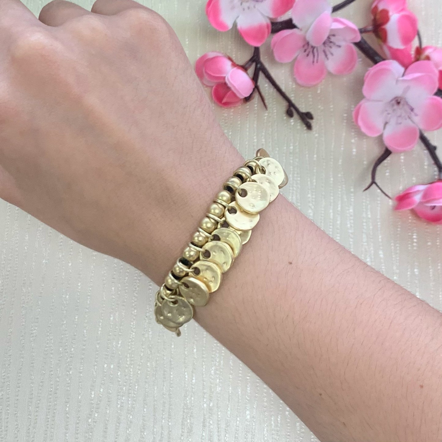 Stamp Gold Plated Bracelet