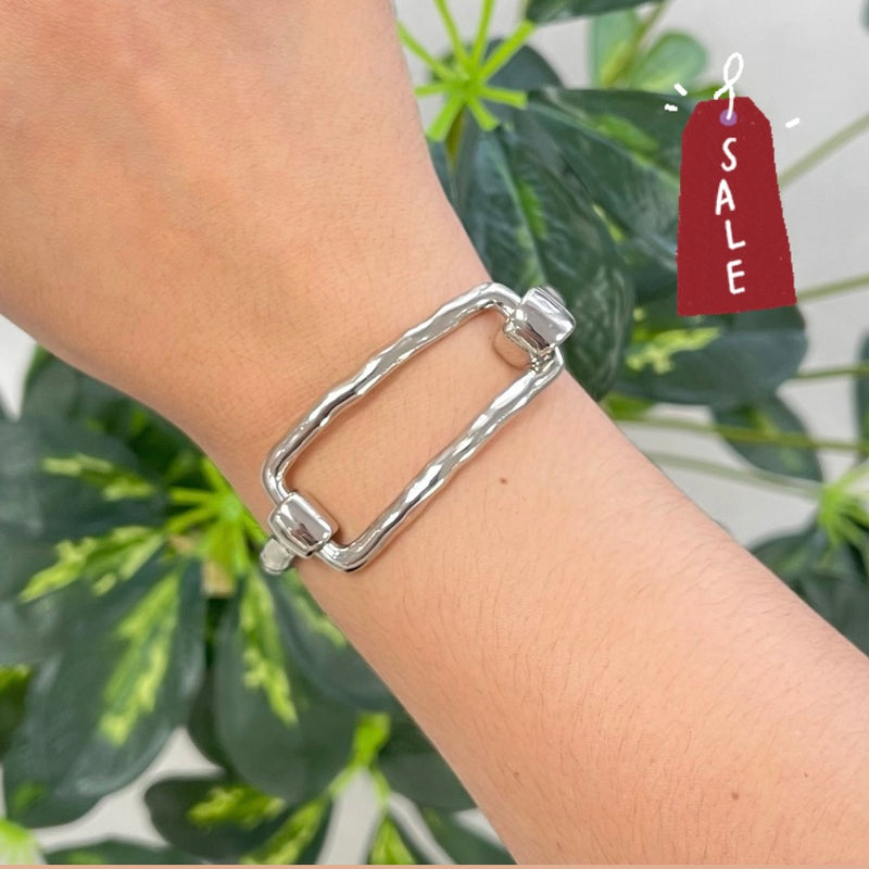 Silver Plated Rectangle Bracalet