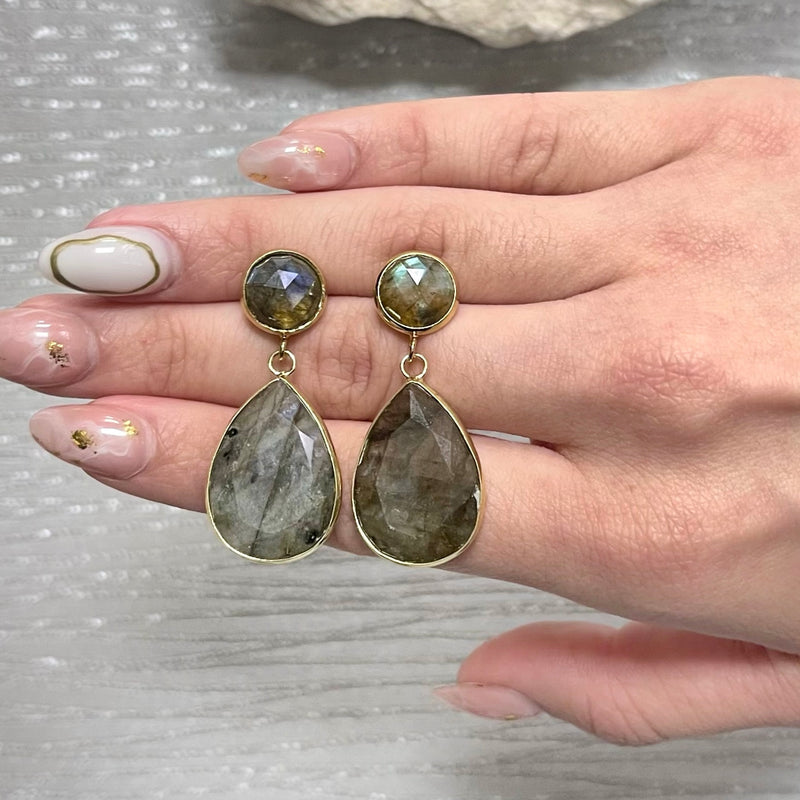 Double Labradorite Earring