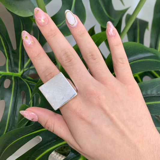 Square Silver Ring