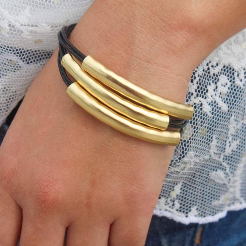 3 Culverts Gold Plated Bracalet