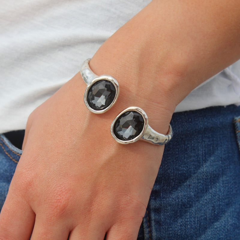 Grey 2 Stones Bracelet